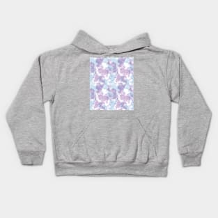 Soft Blue and Purple Tie-Dye Kids Hoodie